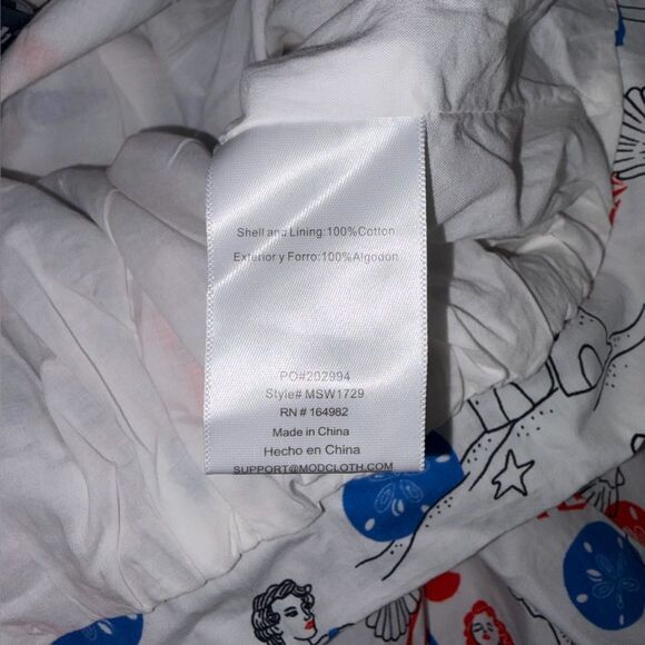 Modcloth Retro Beach Ladies Printed Two Piece Skirt Set NWT Whimsical Retro - Picture 6 of 10